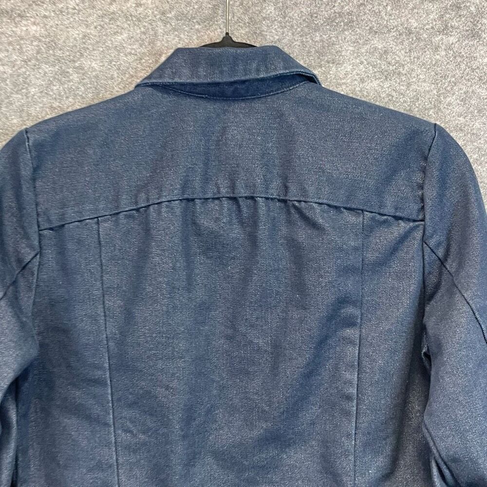 GAP‎ Jean Jacket Women's Small Indigo Denim Cotton Button Front Dark Wash Blue - Picture 13 of 14